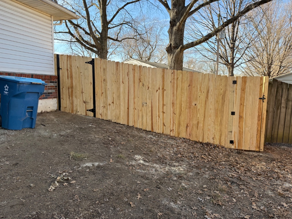 Wood Picket Fence Installation - Gertz FenceWorks LLC, Collinsville IL