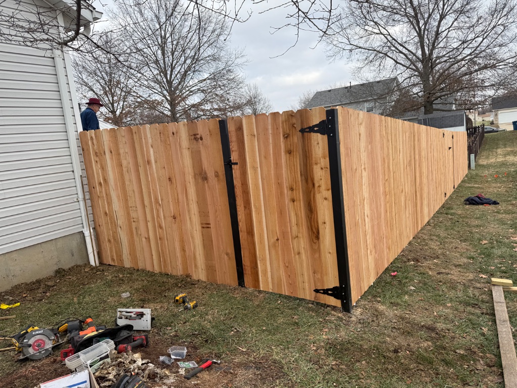 Wood Privacy Fence Installation - Gertz FenceWorks LLC, Collinsville IL