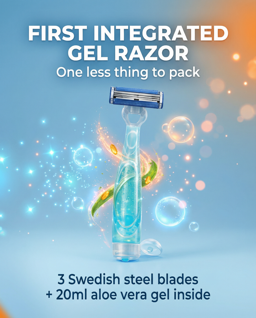 First Integrated Gel Razor