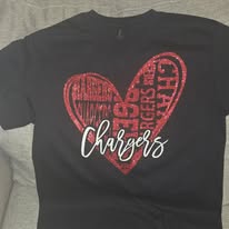 Chargers Heart Tee