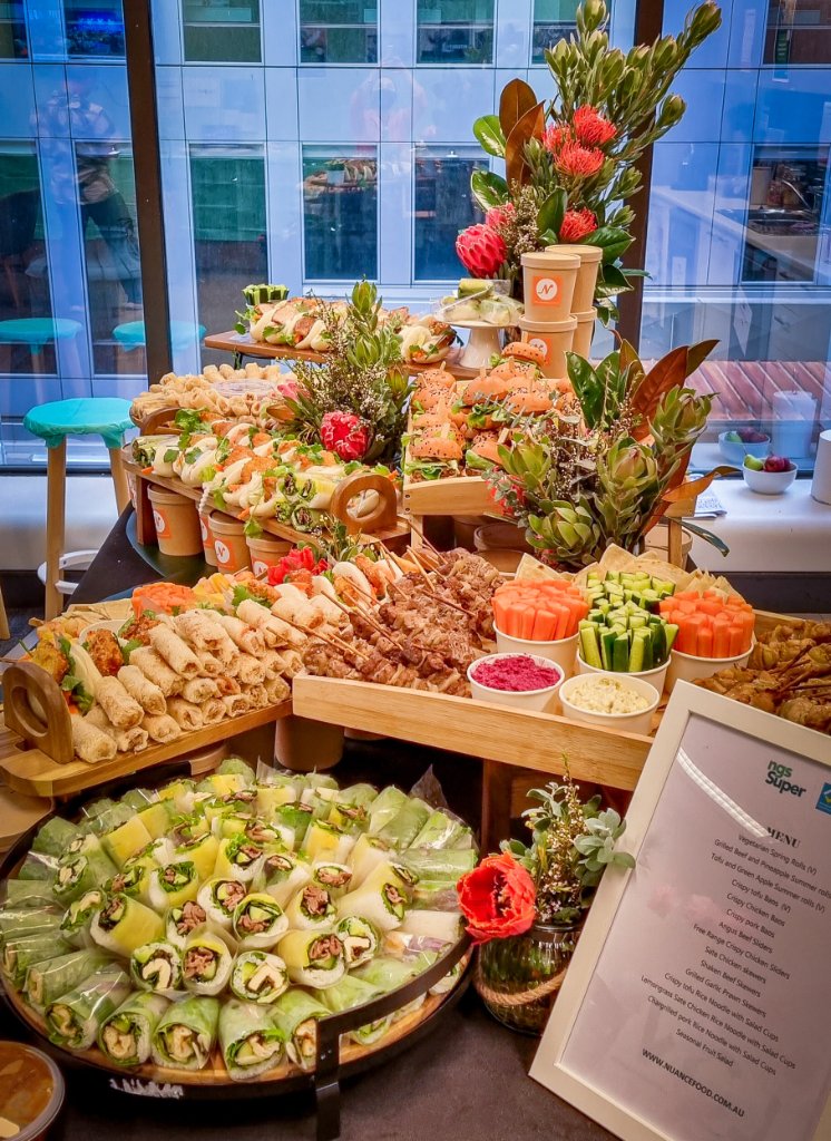 Corporate catering spread