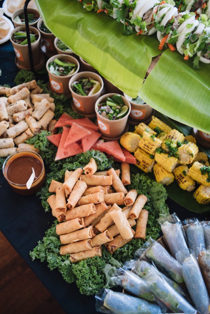 Outdoor buffet feast
