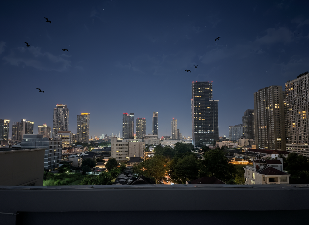 View from property night 3