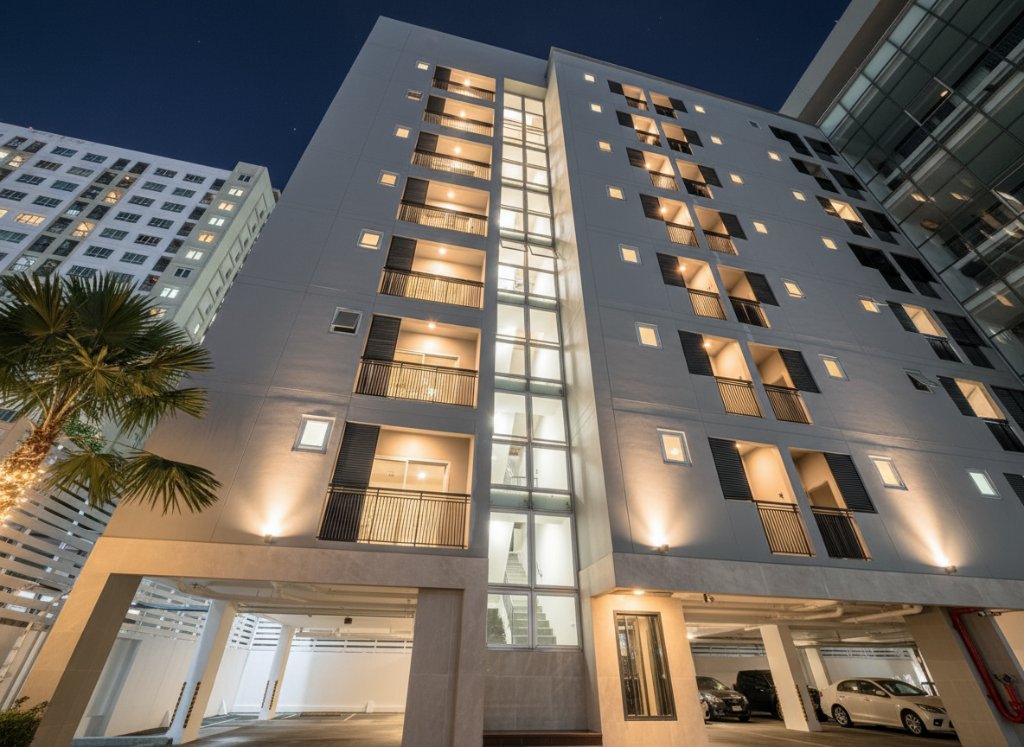 Hotel Facade Night