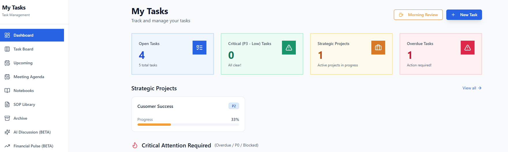 Aaron's tasks template preview