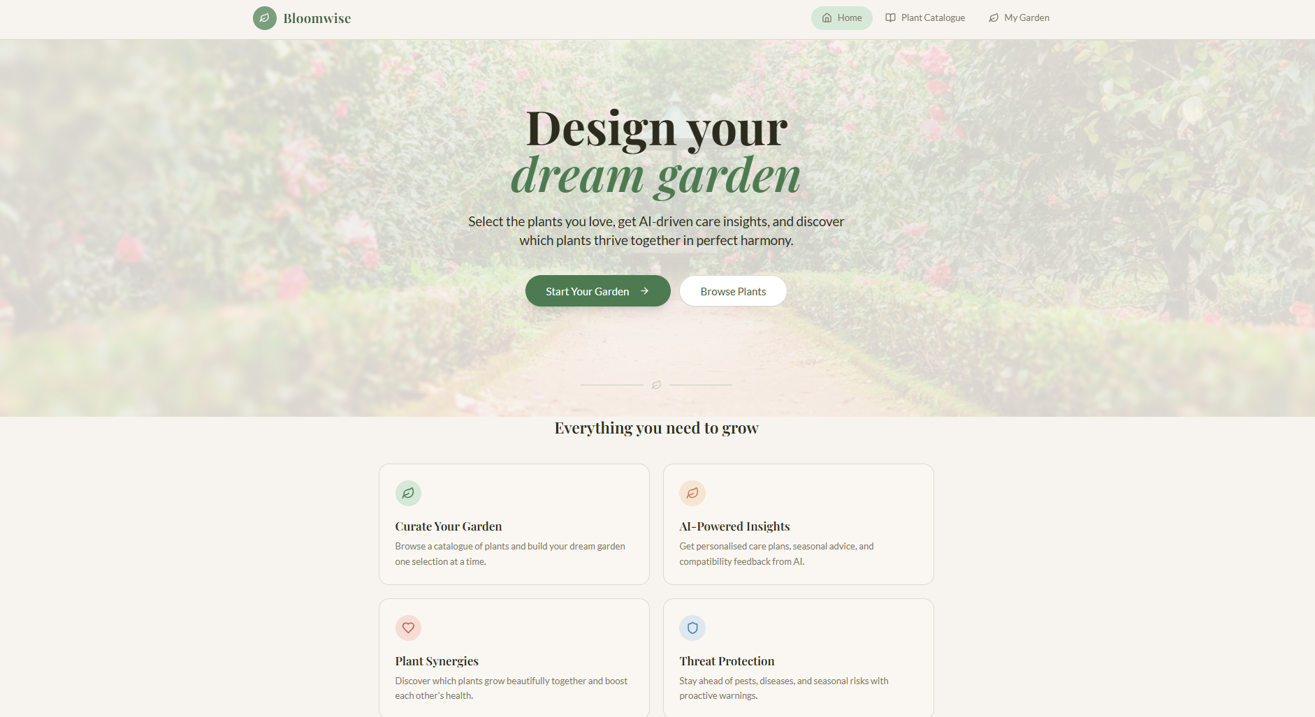 Bloomwise template preview