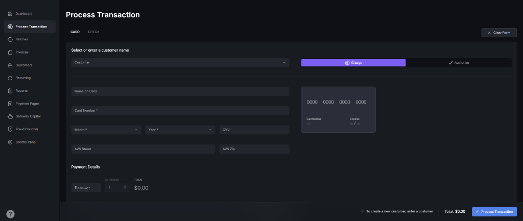 Virtual Terminal Interface