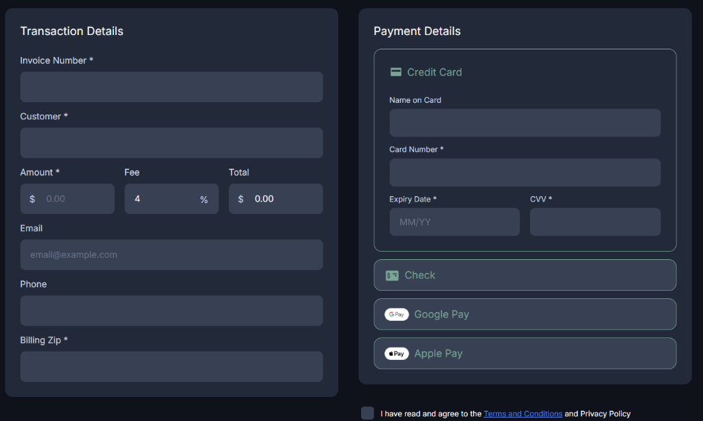 Dual Pricing Payment Terminal