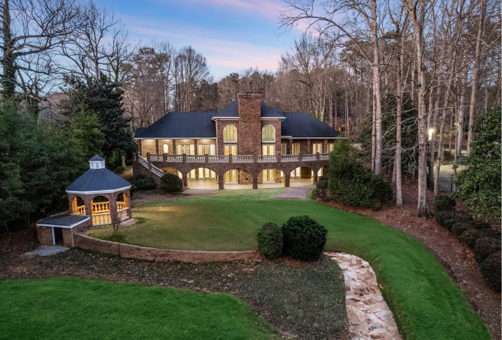 Aerial view of luxury home