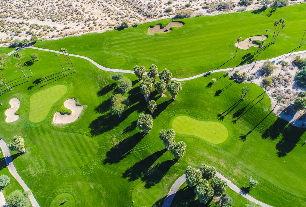 Aerial view of golf course