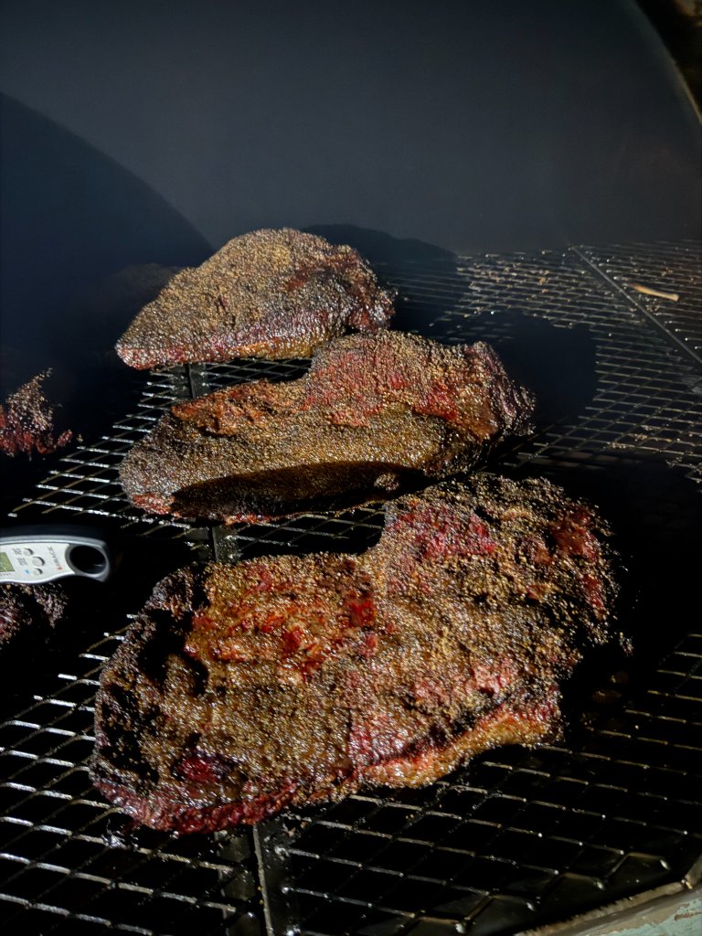 Prairie Fire BBQ smoker in action at a catering event in Central Alberta
