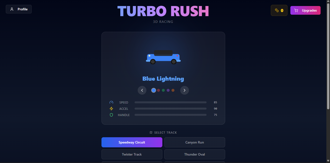 Turbo Rush template preview
