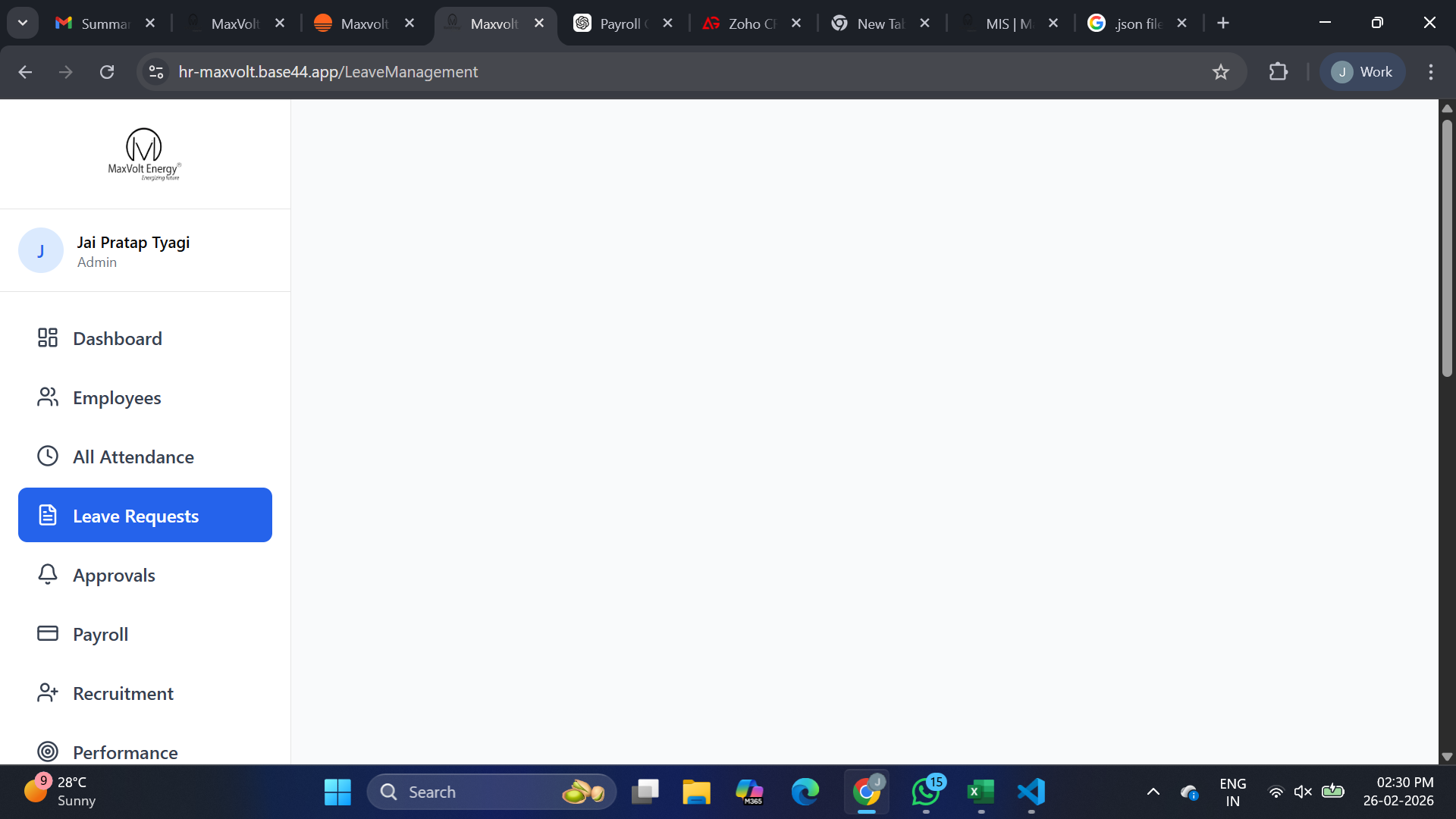 HR template preview