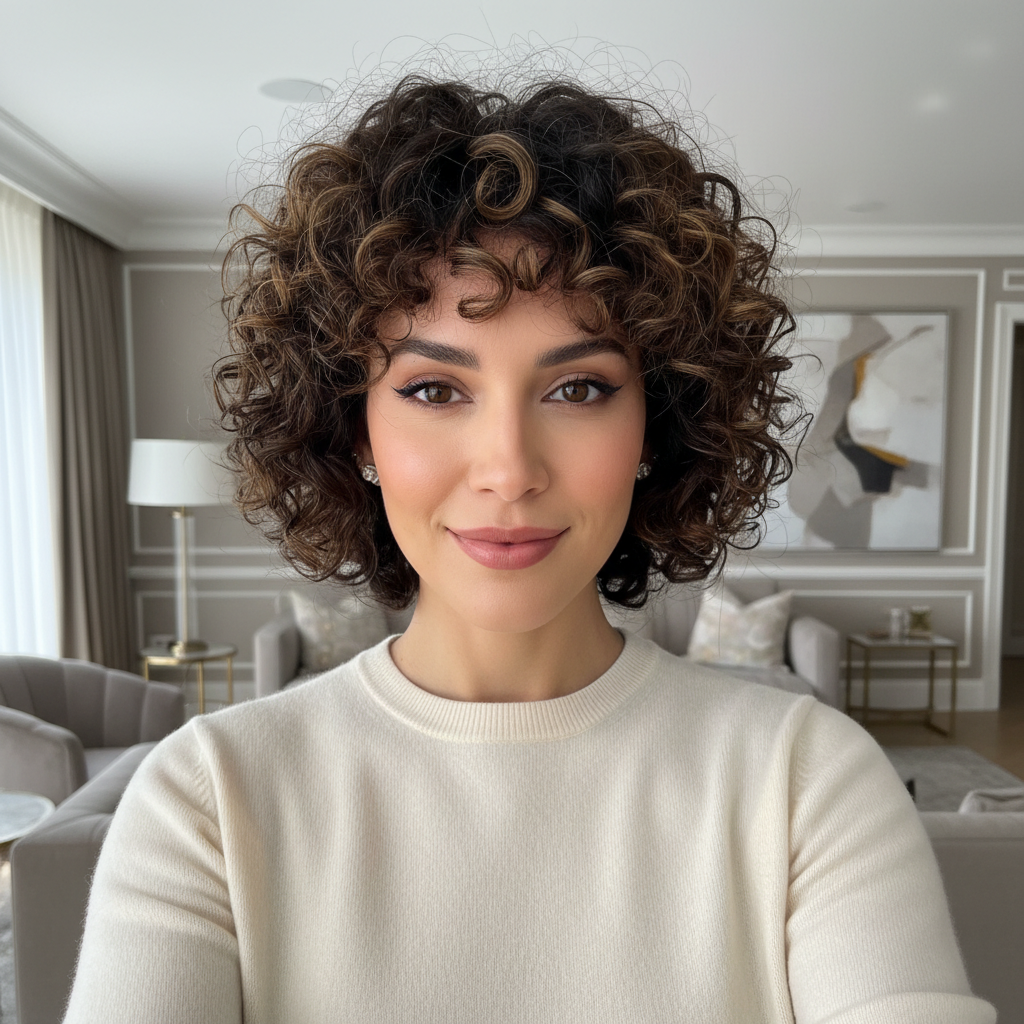 Layered Curly Bob - Short curly hairstyle inspiration