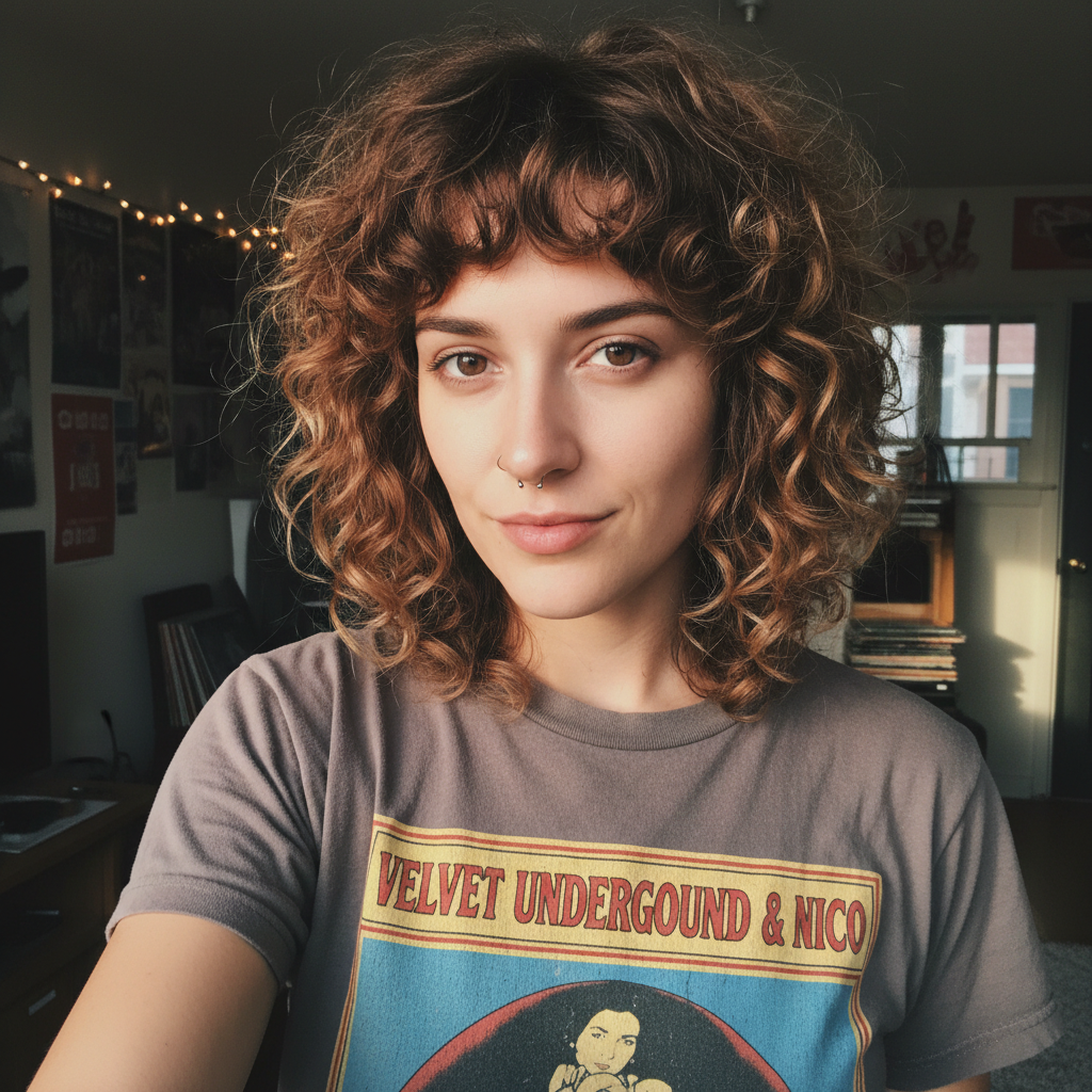 Curly Shag with Bangs - Short curly hairstyle inspiration