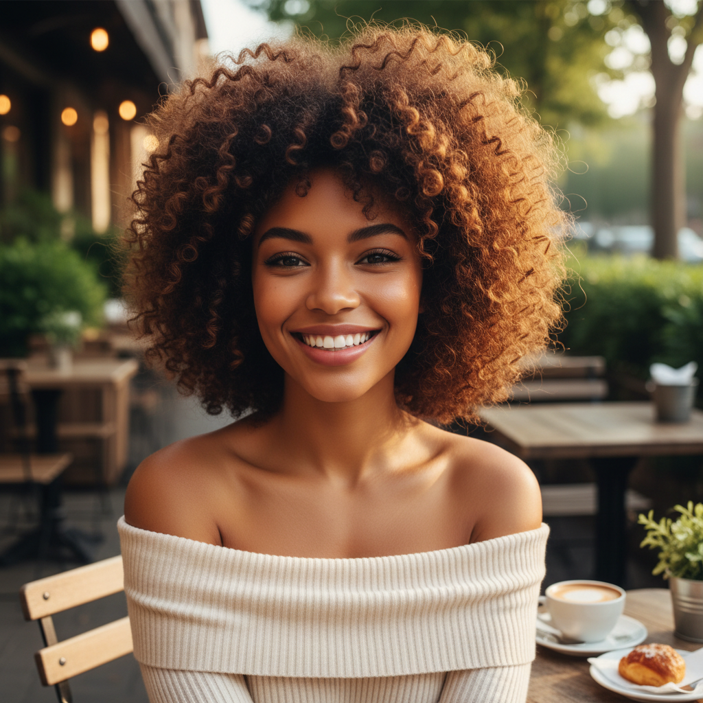 Voluminous Afro Bob - Short curly hairstyle inspiration