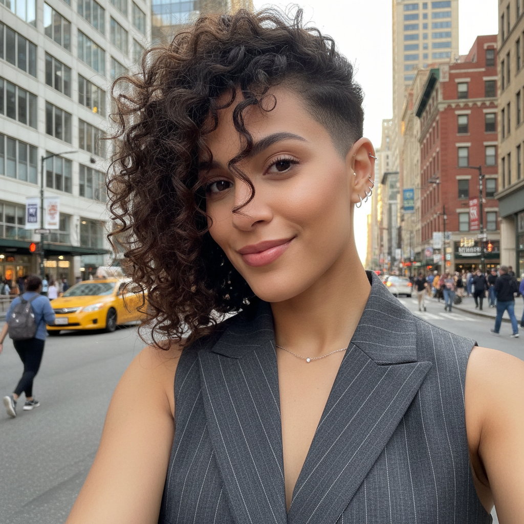 Curly Undercut - Short curly hairstyle inspiration