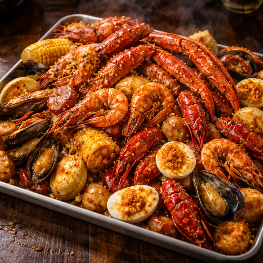 Fresh seafood boil