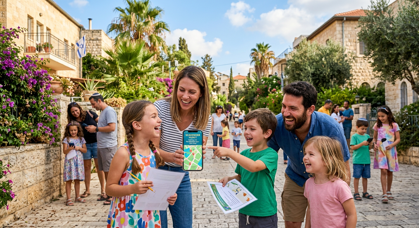 ילדים צוחקים בפעילות חידוניווט