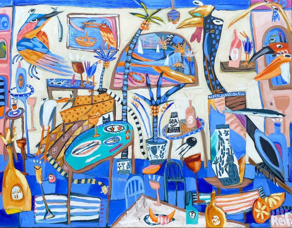 Birds in the Blue House