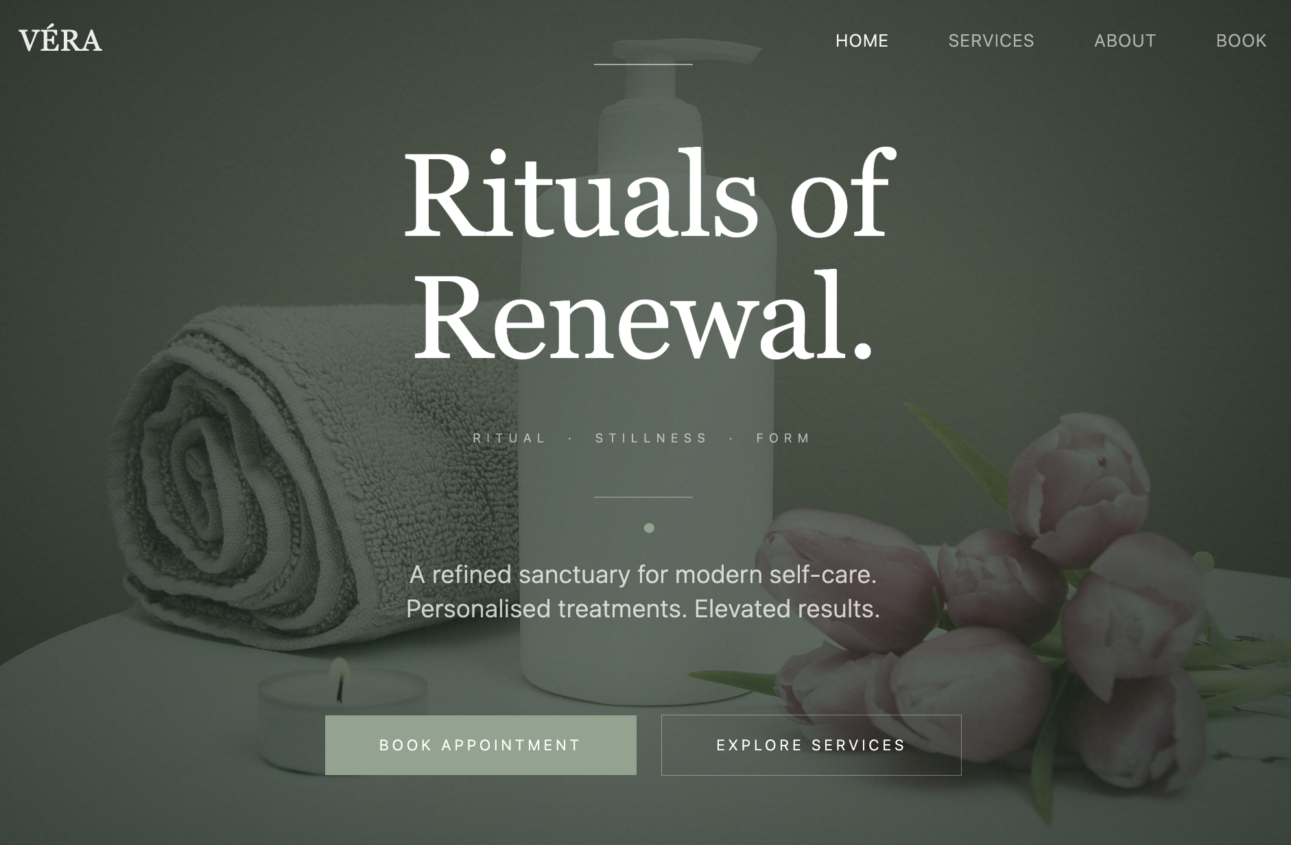 VÉRA — Luxury Salon & Spa Website Template template preview