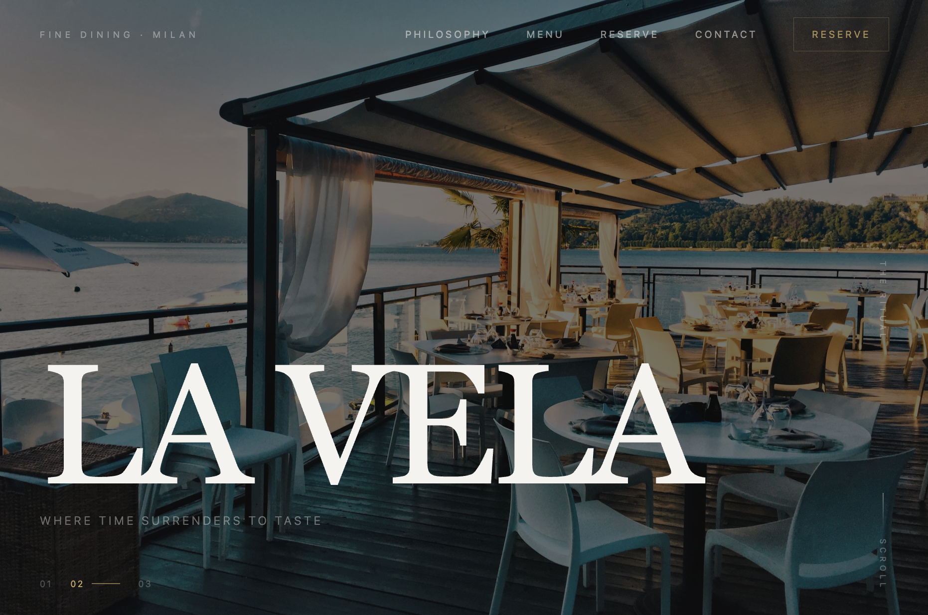 LA VELA — Luxury Premium Restaurant Website template preview