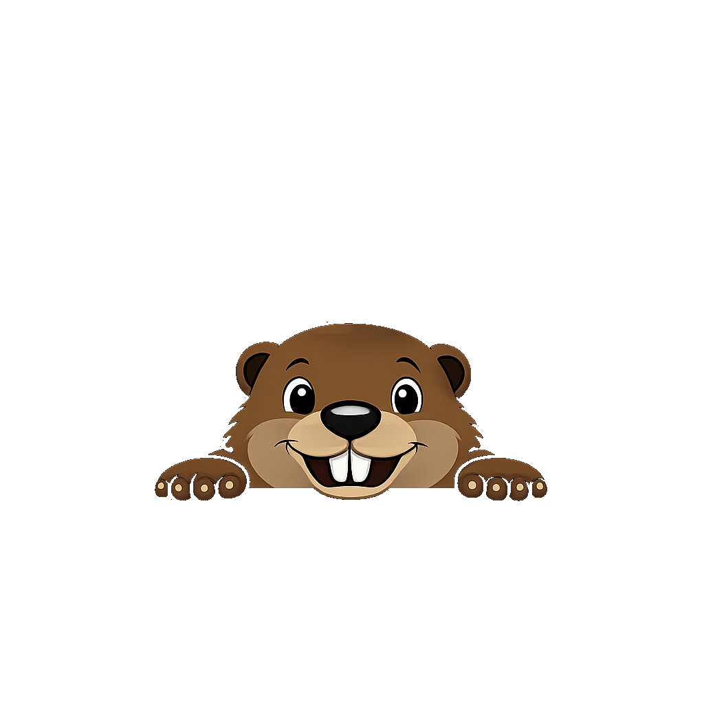 Beaver peeking