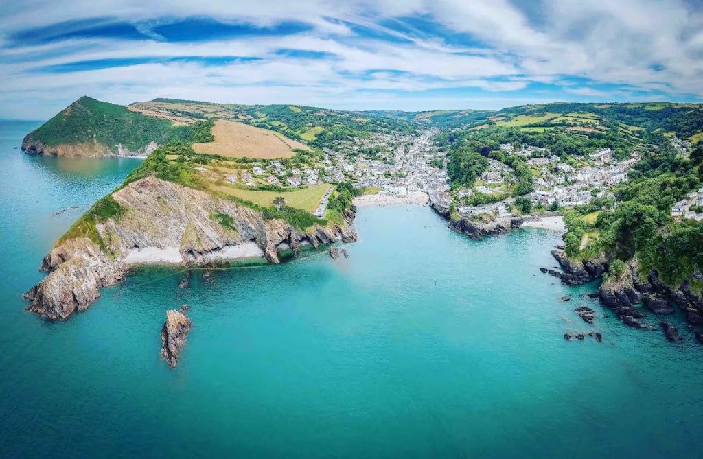 Combe Martin Bay Aerial View