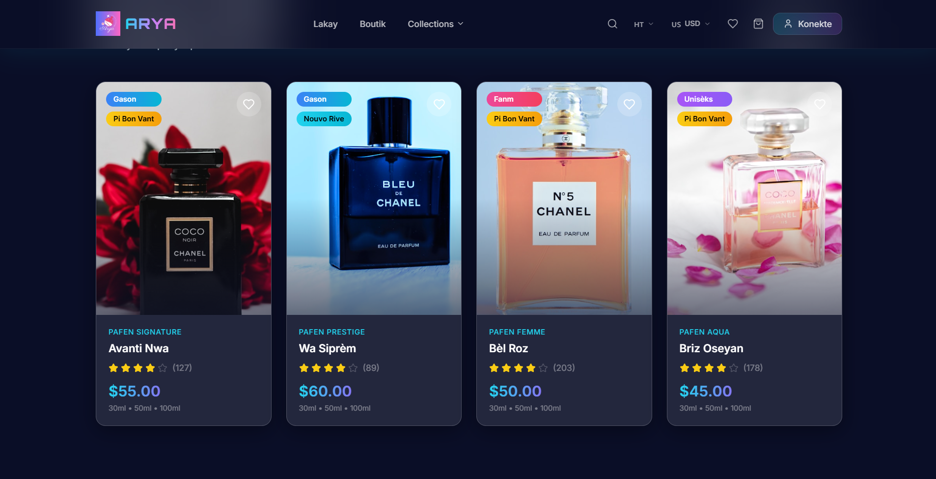Arya Perfume template preview