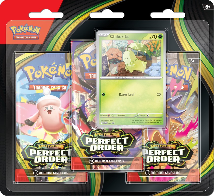 Pokemon Mega Evolutions 3 Perfect Order 3-Pack Blister
