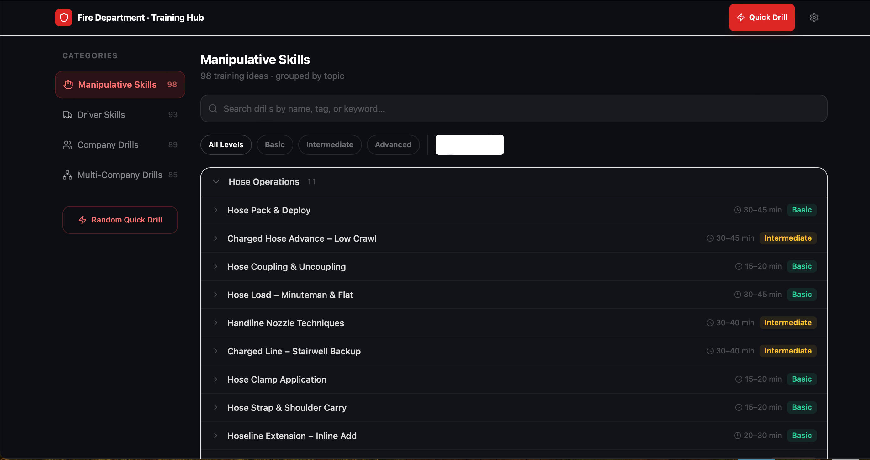 Fire Department Training Aide template preview