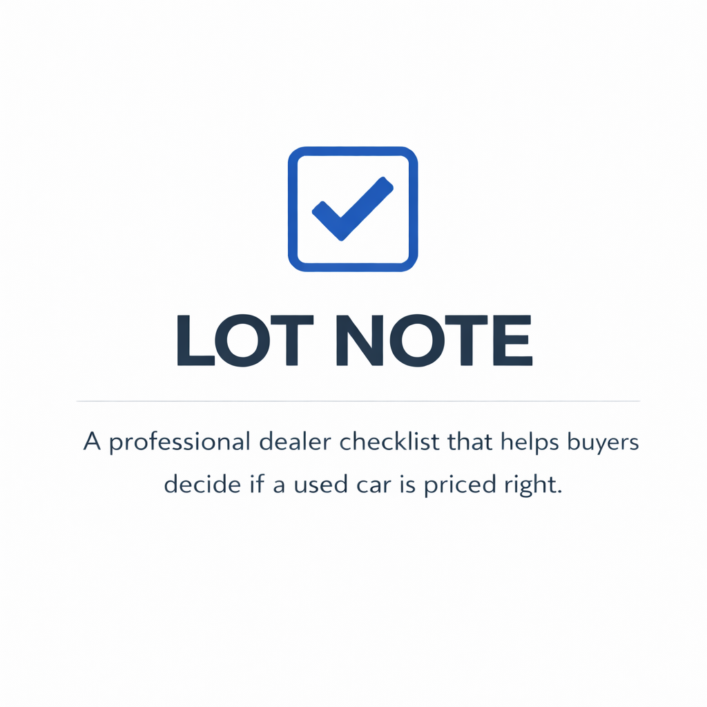 LotNotes Used Car Inspection Checklist logo