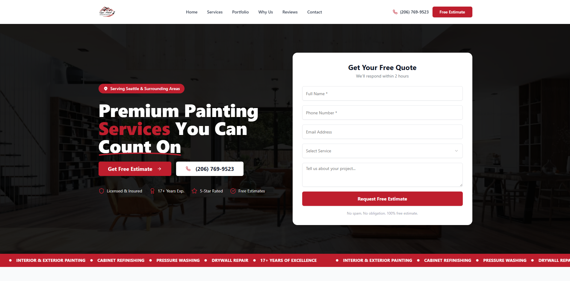 Painting Website 2 template preview