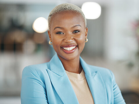 African American woman smiling