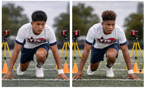 Athletes at combine