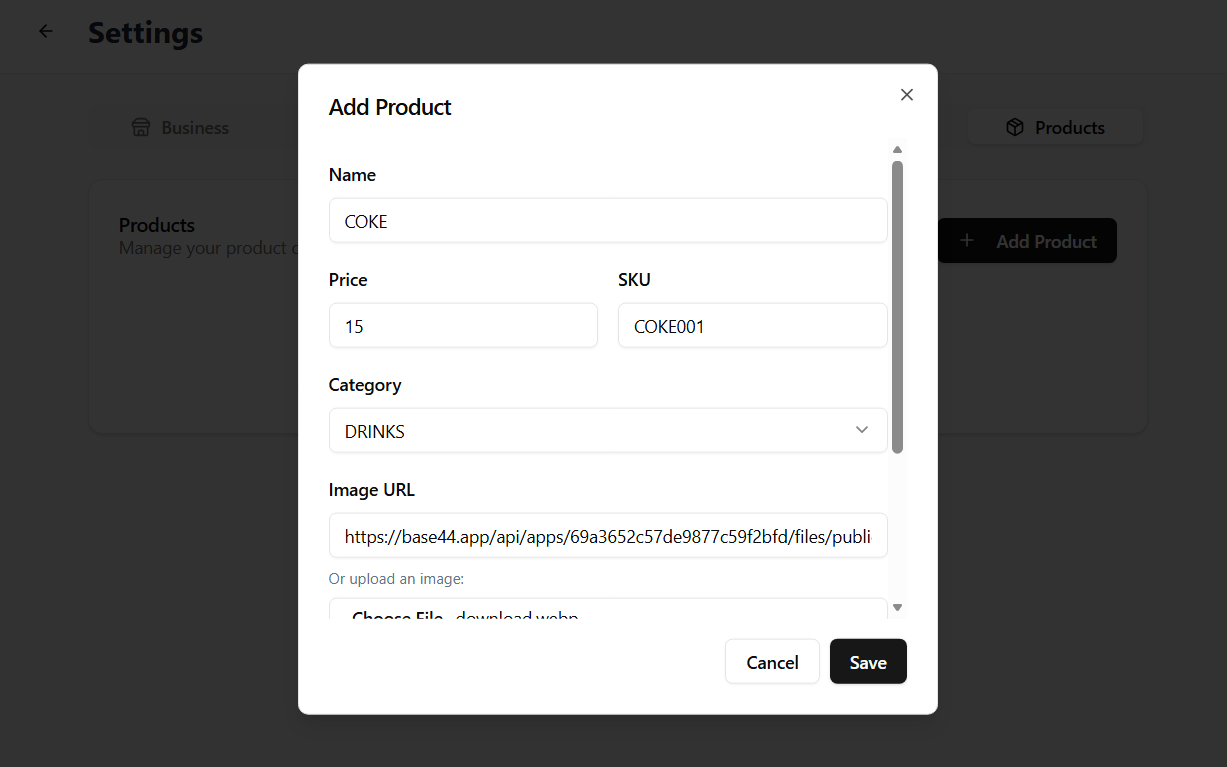 Point of Sale  template preview