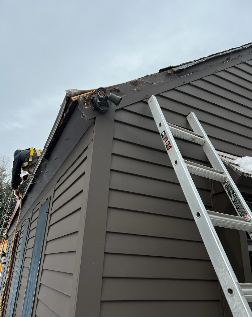Roof repair work