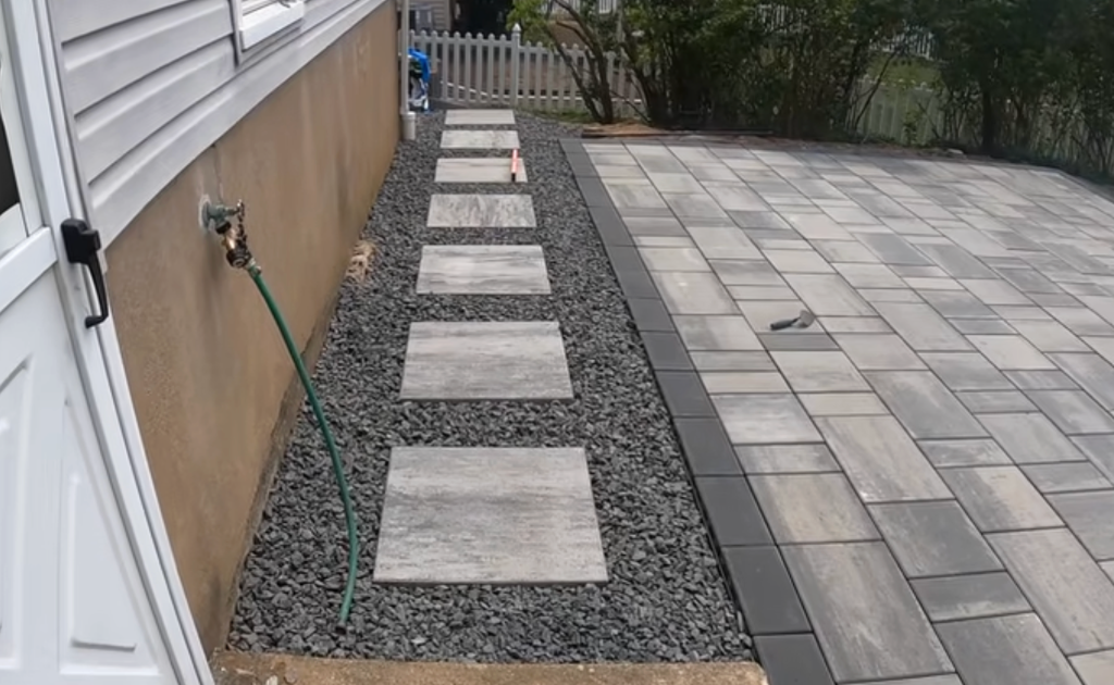 Paver walkway installation