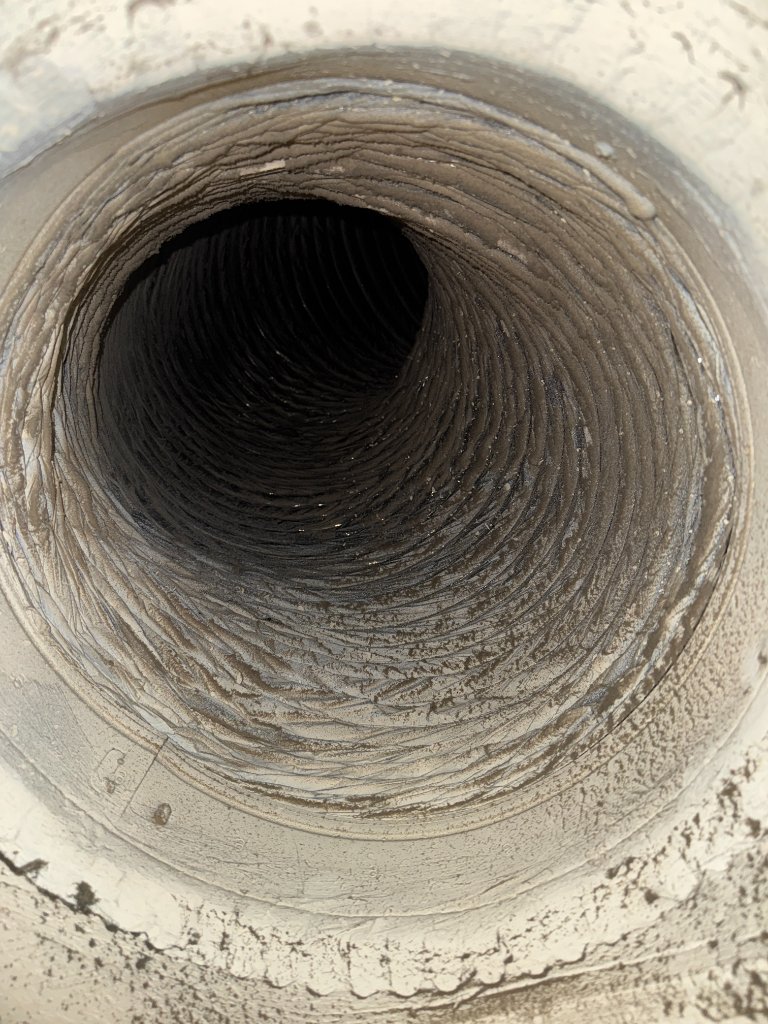 Inside dirty flex duct