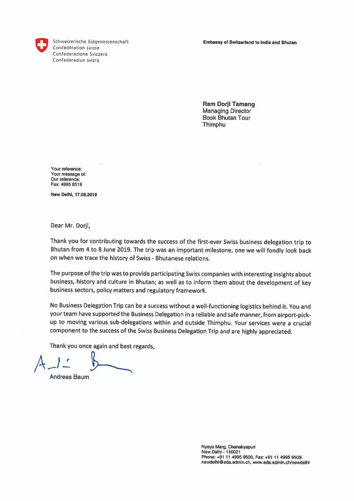 Recognised by the Swiss Embassy