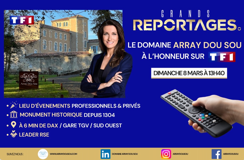 Le Domaine Array Dou Sou à l'honneur sur TF1 ! - Domaine Array Dou Sou