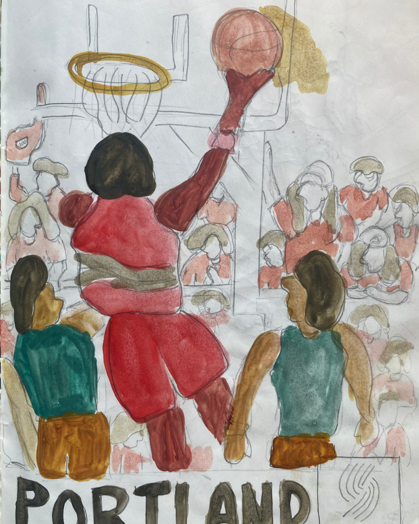 Alimo x Portland Trail Blazers, 2021 — Limited edition prints — digital art, limited edition print, surf lifestyle brand art, art collaboration by Alimo, post-pop surf artist Brooklyn NY — image 5 of 11
