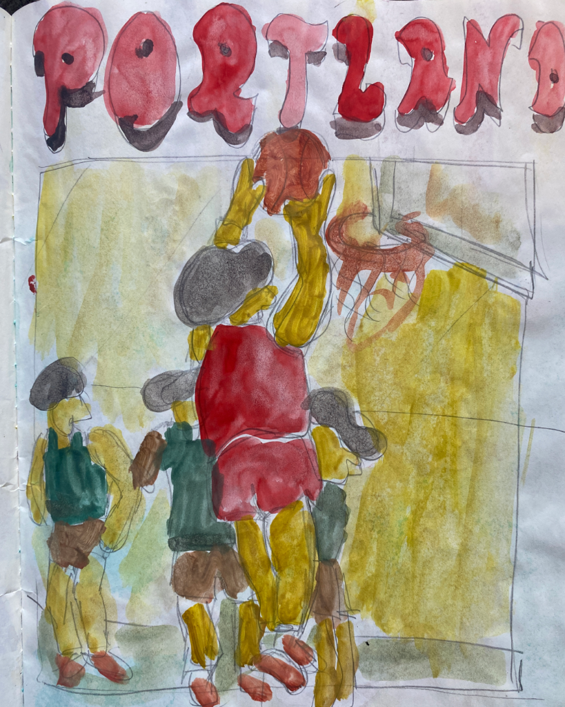 Alimo x Portland Trail Blazers, 2021 — Limited edition prints — digital art, limited edition print, surf lifestyle brand art, art collaboration by Alimo, post-pop surf artist Brooklyn NY — image 2 of 11