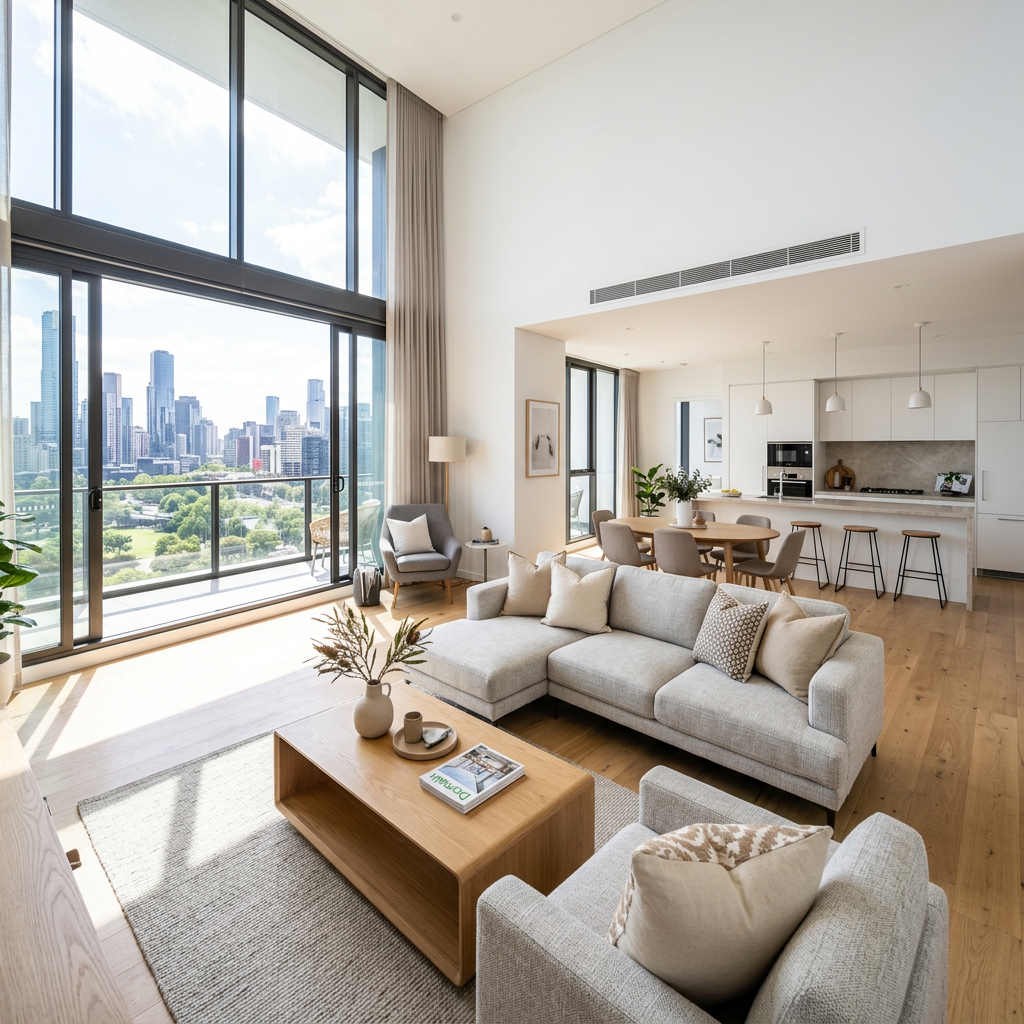 Bright modern apartment interior