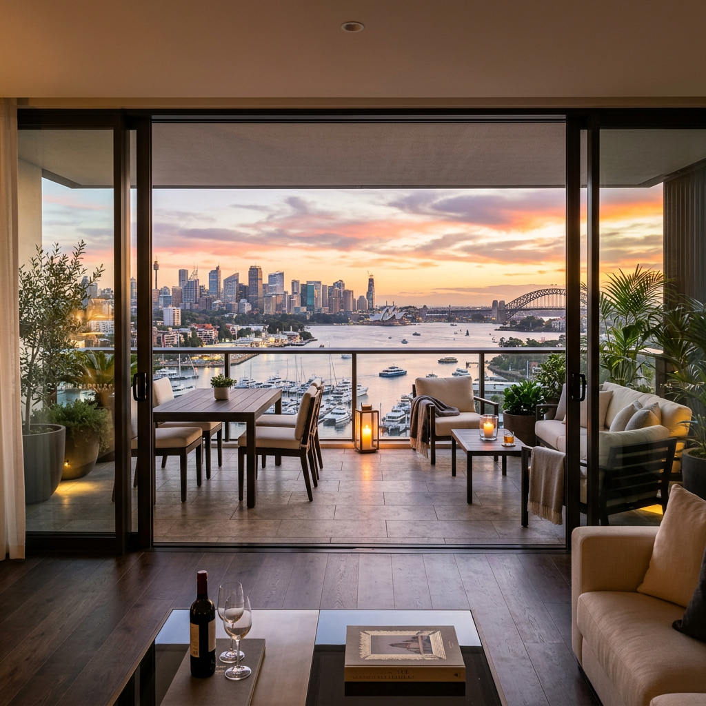 Luxury coastal apartment with ocean view
