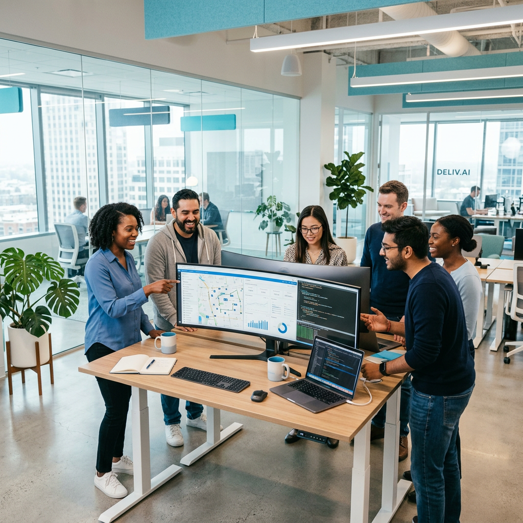 FenixCommerce team collaborating in modern office