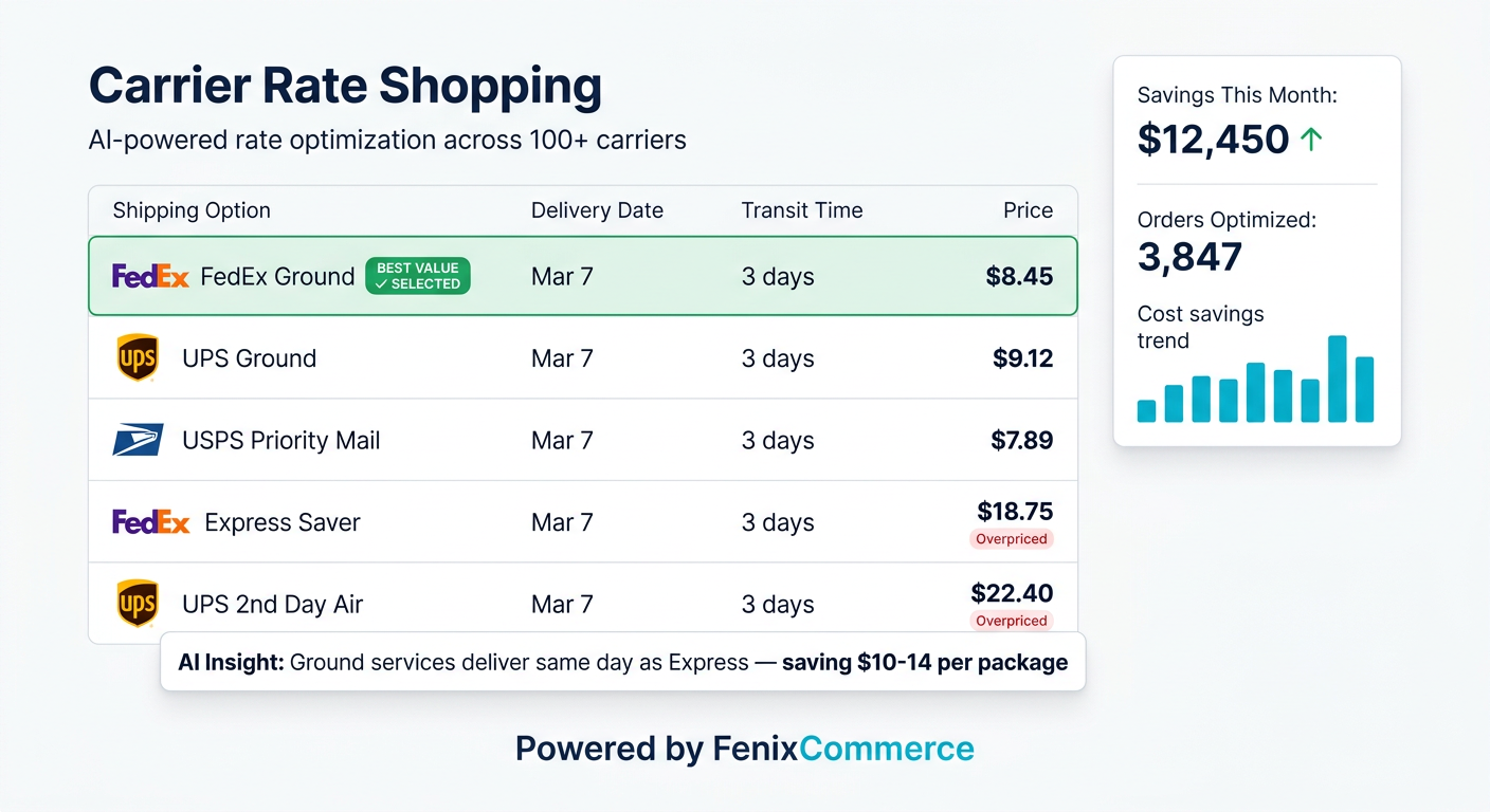 Carrier Rate Shopping