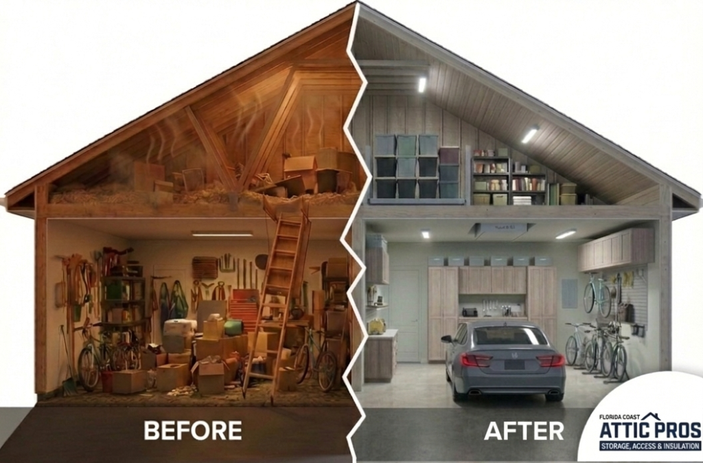 Before and After - Florida Coast Attic Pros
