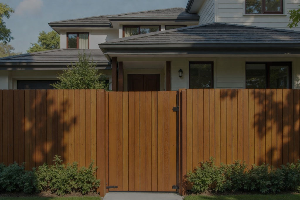 Beautiful timber fence and gate