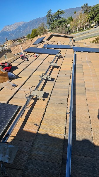 Tile Roof Rail Install